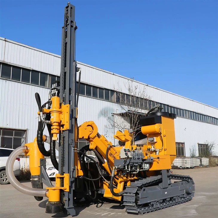 KH612 Crawler Down The Hole Hammer Drill Rig gyda Defnydd Cywasgydd Aer